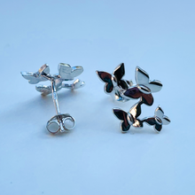Butterfly Cluster Sterling Stud Earrings