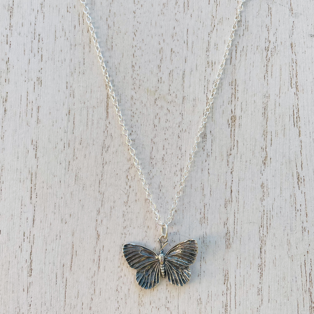 Butterfly Pendant Sterling Necklace