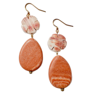 Flower and Jasper Earrings