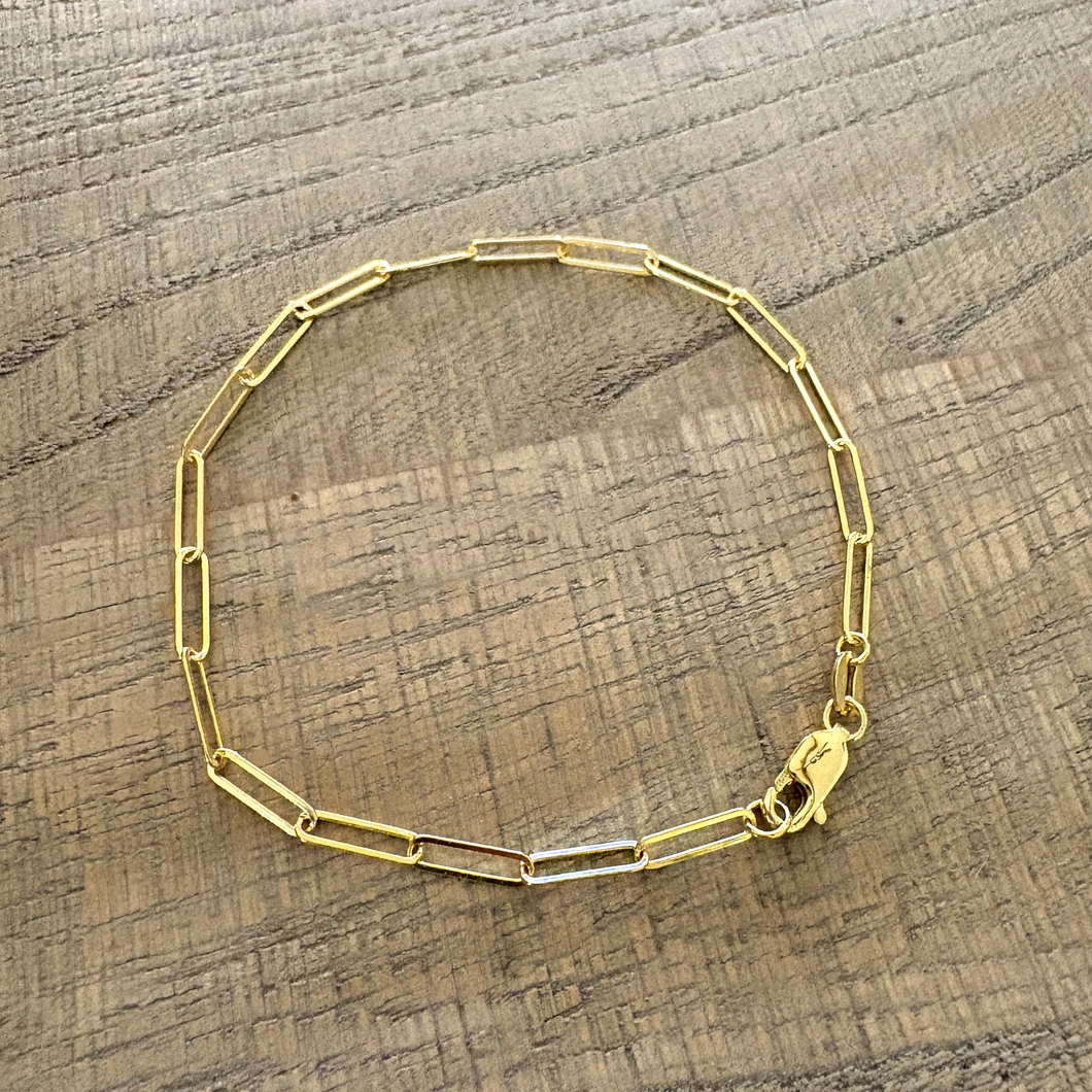 Gold Filled Paperclip Bracelet