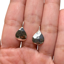 Sterling Silver Hammer Texture Teardrop Earrings