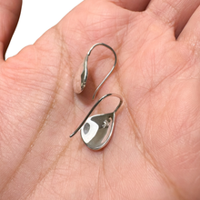 Sterling Silver Hammer Texture Teardrop Earrings