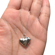 Sterling Silver Hammer Texture Heart Locket