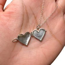 Sterling Silver Hammer Texture Heart Locket