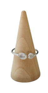 Duo Moonstone Sterling Ring