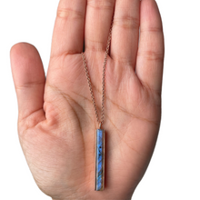 Labradorite Bar Pendant Necklace