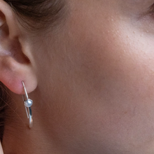 Sterling Silver Pearl Marquis Earrings