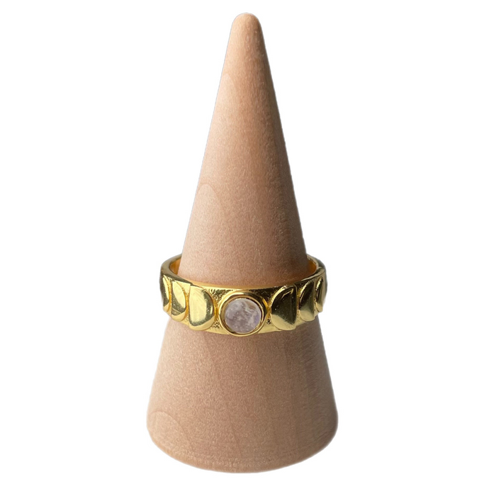 Moonstone Moon Phases Ring