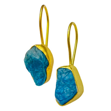 Raw Neon Apatite Earrings