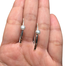 Sterling Silver Pearl Marquis Earrings
