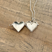 Sterling Silver Hammer Texture Heart Locket