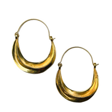 Twisted Brass Hoop Earrings