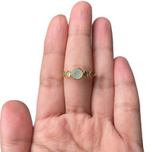 Chalcedony and Labradorite Gold Ring