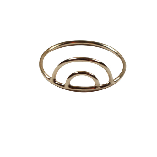 Gold Double Arch Ring