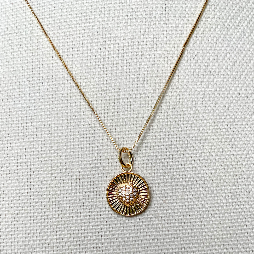 Gold Heart Pendant Necklace