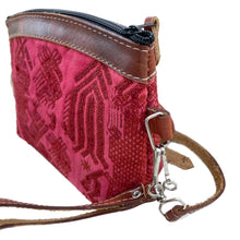 Red Embroidered Crossbody/Wristlet