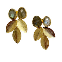 Labradorite Leaf Earrings