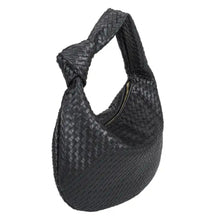 Black Woven Shoulder Bag