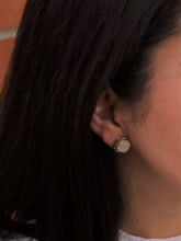 Crescent Moonstone Stud Earrings