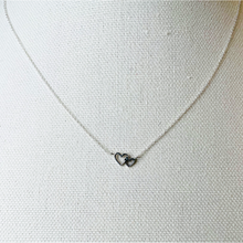 Tiny Interlaced Heart Sterling Silver Necklace